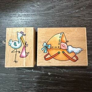 Charming Stork and Baby Stamp Set